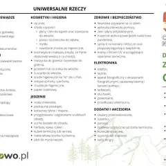 Lista rzeczy na wyjazd za granicę: dokumenty, kosmetyki, leki, ubrania, jedzenie, elektronika, dodatki. Warto zabrać też rzeczy w góry.